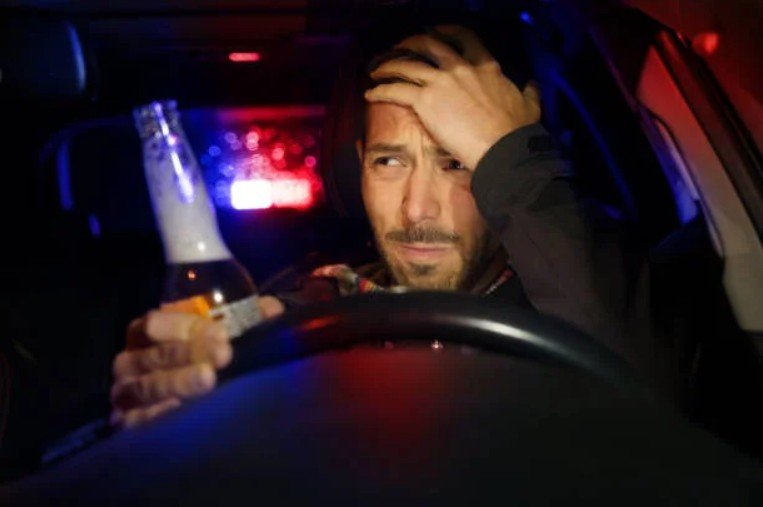 A driver under the influence of alcohol