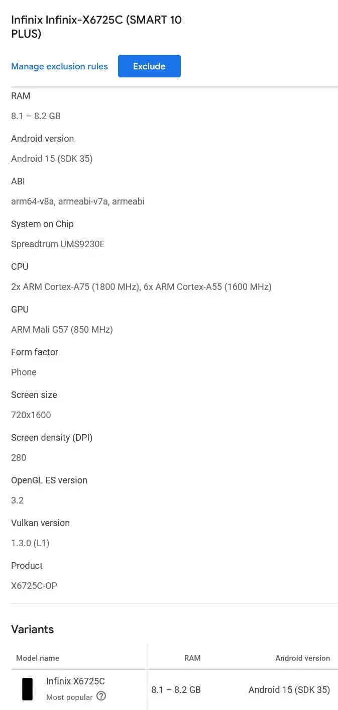 Infinix SMART 10 Plus 8GB Version