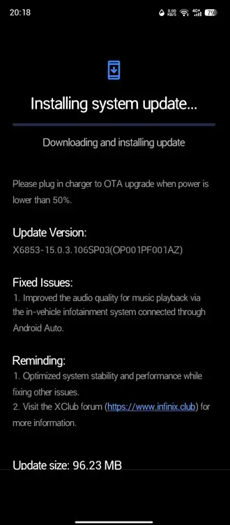 Infinix NOTE 40 Android 15 Bug OTA fix
