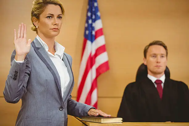 A court witness testifying