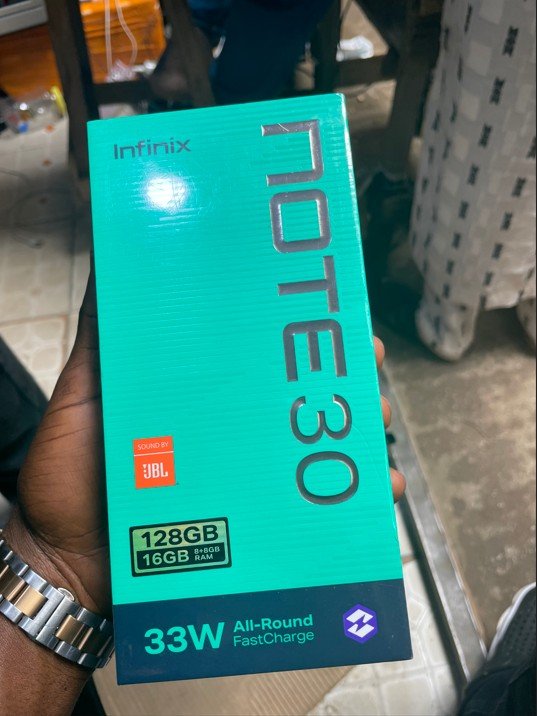 Infinix NOTE 30 in a user's hands