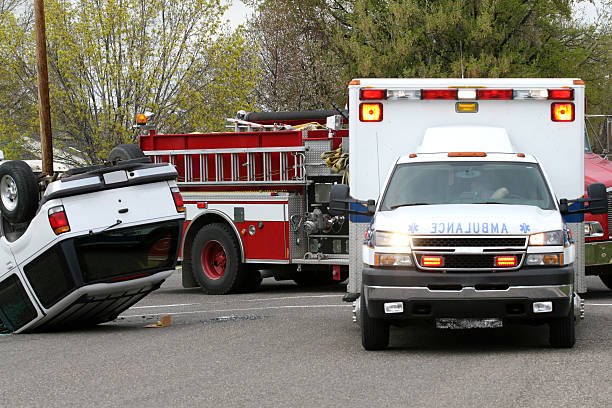 Ambulance at an accident scene