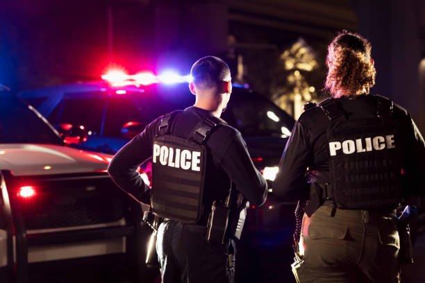 Police Officers at an accident scene