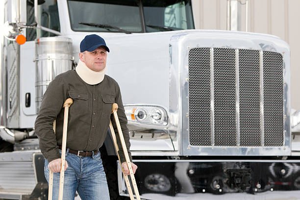 A truck accident victim