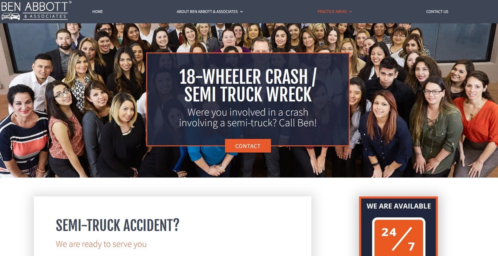 Ben Abbott & Associates semi accident lawyers