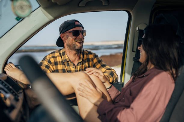 Couple on a Date in the Truck