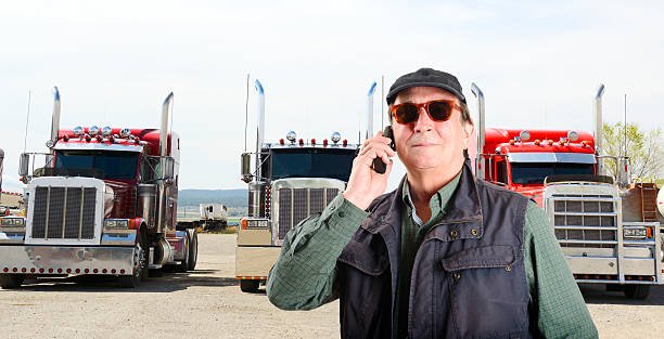 Truck Driver Making a Phone Call